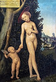 Vénus et Cupidon volant du miel par Lucas Cranach l'Ancien