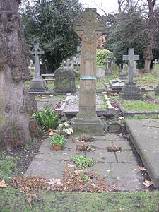 Tombe d'Emmeline Pankhurst dans le cimetière de Brompton (Londres).