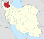 موقعیت استان آذربایجان شرقی در نقشهٔ ایران