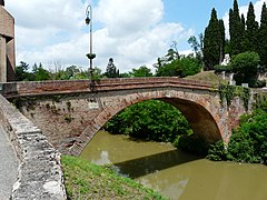 L'Arize à Rieux-Volvestre : le pont de Lajous.