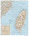 Topografska karta Tajvana