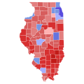 2022 Illinois State Treasurer election results map by county