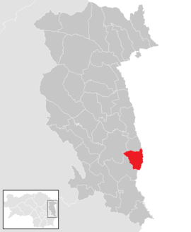 Poloha obce Burgau v okrese Hartberg-Fürstenfeld (klikacia mapa)