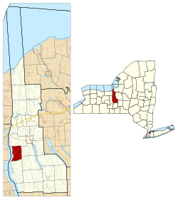 Location in Cayuga County and New York