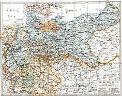 Carte de l'empire allemand de 1893.