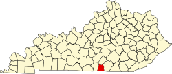 Karte von Clinton County innerhalb von Kentucky