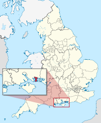 Lage von Portsmouth in England