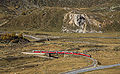 Crossing the upper Berninabach Bridge.