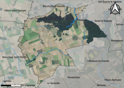 Carte orhophotogrammétrique de la commune.