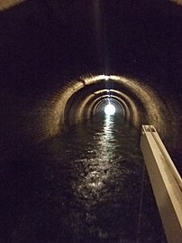Dans le tunnel-canal.