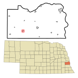 Location of Elmwood, Nebraska