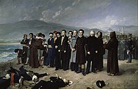 Fusilamiento de Torrijos y sus compañeros en las playas de Málaga, de Gisbert, 1888.
