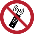 P013 – Teléfonos móviles activados prohibidos