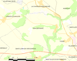 Mapa obce Saint-Bohaire