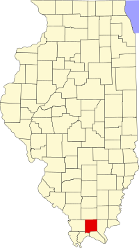 Locatie van Johnson County in Illinois