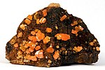 Orangefarbener Mimetesit aus der Pingtouling-Mine, China