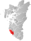 Hå markert med rødt på fylkeskartet