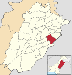Location of Okara in Punjab.