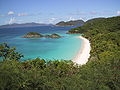 Trunk Bay, na ilha de São João (Saint John)