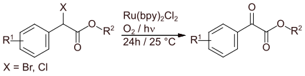 Synthese von alpha-Arylketoester aus Benzylhalogeniden