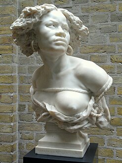 Pourquoi naître esclave ? (1869), mármol, Copenhague, Ny Carlsberg Glyptotek[6]​.