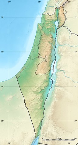 Ekrons läge på kartan över Israel