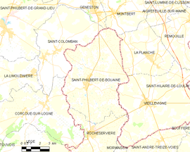 Mapa obce Saint-Philbert-de-Bouaine