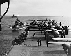 Aft flight deck of USS Hornet