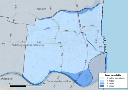 Carte des zones inondables.