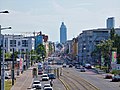 Brünner Straße zwischen der Klinik Floridsdorf und dem Floridsdorfer Spitz.