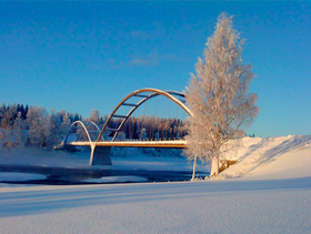 Brug oor die Vindelrivier by Holmforsen in Rödåsel