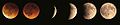 Le fasi di un'eclissi di Luna (fotocomposizione)