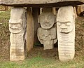 Antropomorfe stenen zijn een kenmerk van de San Agustín cultuur, Colombia