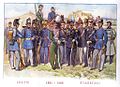 Uniforms of the Army in the last years of Otto's reign (1851–1862)