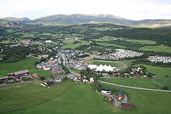 View of Høylandet village