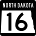 North Dakota Highway 16 marker