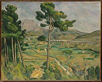 폴 세잔, Mont Sainte-Victoire, 1882-1885, 메트로폴리탄 미술관. 탈인상주의