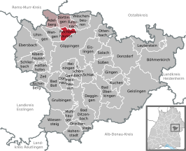 Kaart van Rechberghausen