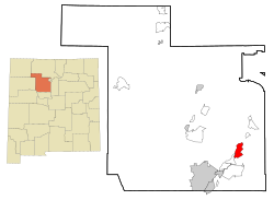 Location of San Felipe Pueblo, New Mexico