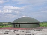 Torre eclipsável para peças de 75 mm da Linha Maginot, França.