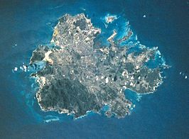 Satellietfoto van Antigua