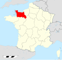 Map of Lower Normandy