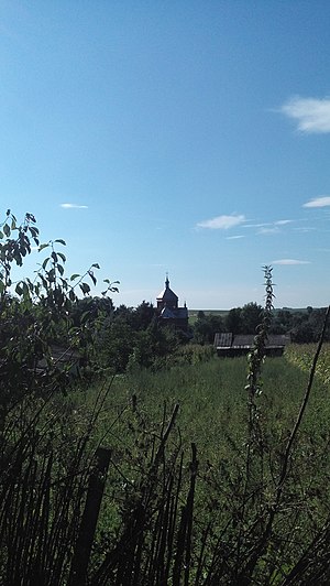 Церква Покрова Пр. Богородиці 1890 року вид зі сходу села.Фото 2016 року
