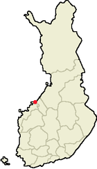 Kokkola sur la mapo de Finnlando