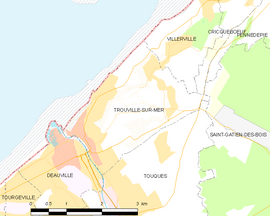 Mapa obce Trouville-sur-Mer