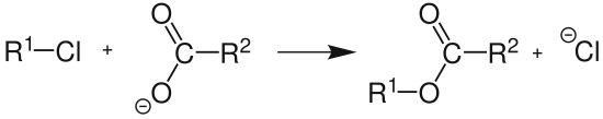 Reaktion von Alkylchloriden mit Carbonsäuren