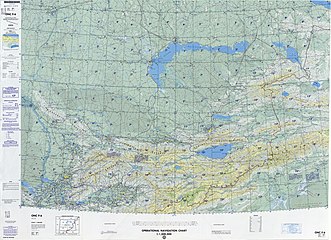 From the Operational Navigation Chart; map including Uqturpan (labeled as Wu-shih (Wushi)) (DMA, 1985)[c]