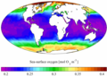 WOA sea surface oxygen