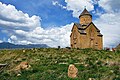 View of the Church with graveyard and khachkars in front.