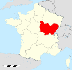 Location of Burgonja-Franche-Comté